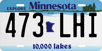 MN license plate 473LHI