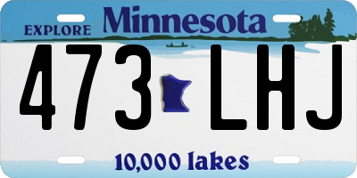 MN license plate 473LHJ
