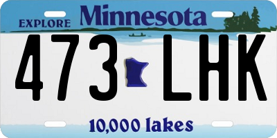 MN license plate 473LHK