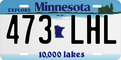 MN license plate 473LHL