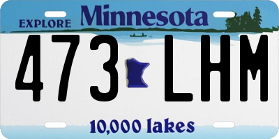 MN license plate 473LHM
