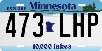 MN license plate 473LHP