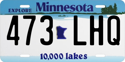 MN license plate 473LHQ