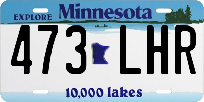 MN license plate 473LHR