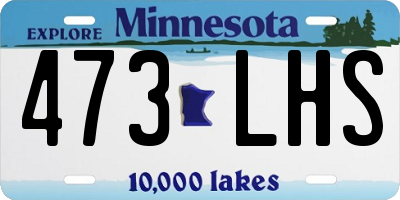 MN license plate 473LHS