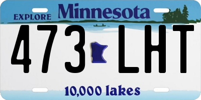 MN license plate 473LHT