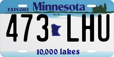 MN license plate 473LHU