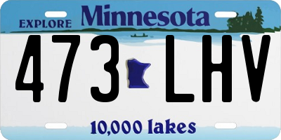 MN license plate 473LHV