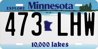 MN license plate 473LHW