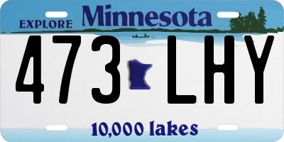 MN license plate 473LHY
