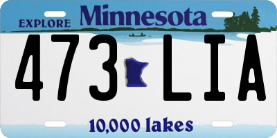 MN license plate 473LIA