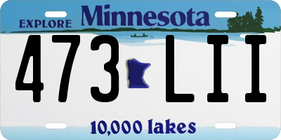 MN license plate 473LII