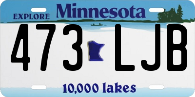 MN license plate 473LJB