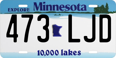 MN license plate 473LJD