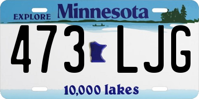 MN license plate 473LJG