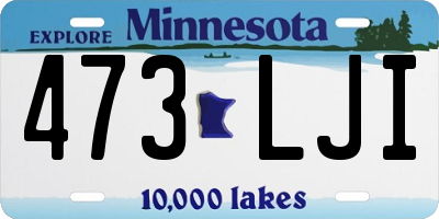 MN license plate 473LJI