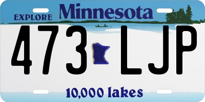 MN license plate 473LJP