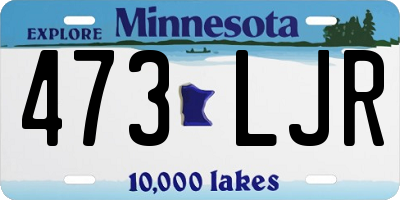 MN license plate 473LJR