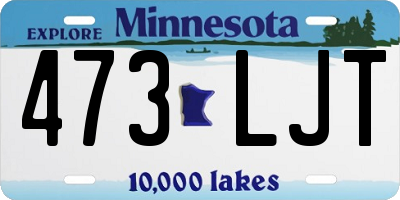 MN license plate 473LJT