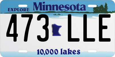 MN license plate 473LLE