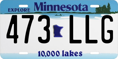 MN license plate 473LLG