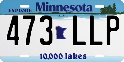 MN license plate 473LLP