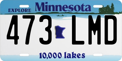 MN license plate 473LMD