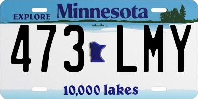 MN license plate 473LMY