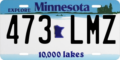 MN license plate 473LMZ