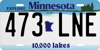 MN license plate 473LNE