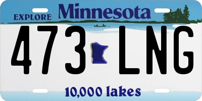 MN license plate 473LNG
