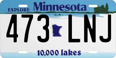 MN license plate 473LNJ