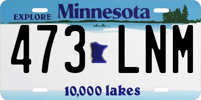 MN license plate 473LNM