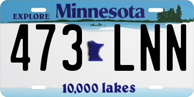 MN license plate 473LNN