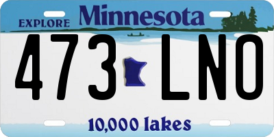 MN license plate 473LNO