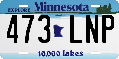 MN license plate 473LNP