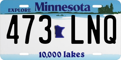 MN license plate 473LNQ