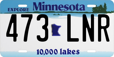MN license plate 473LNR
