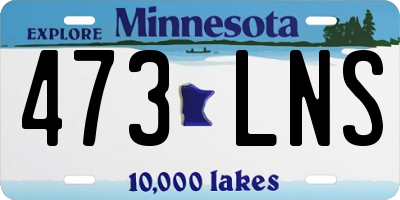 MN license plate 473LNS