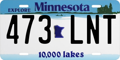 MN license plate 473LNT
