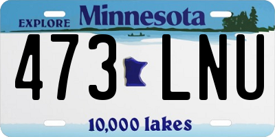 MN license plate 473LNU