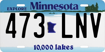 MN license plate 473LNV