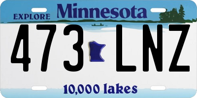 MN license plate 473LNZ