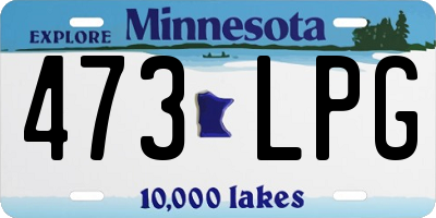 MN license plate 473LPG
