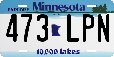 MN license plate 473LPN