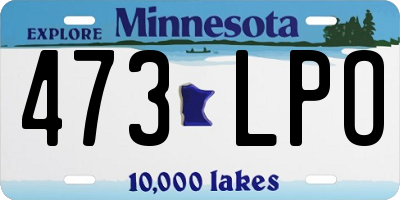 MN license plate 473LPO