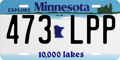 MN license plate 473LPP