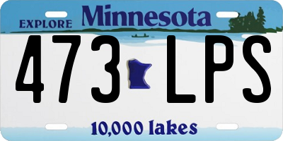 MN license plate 473LPS