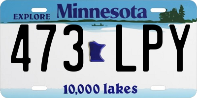 MN license plate 473LPY