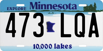 MN license plate 473LQA